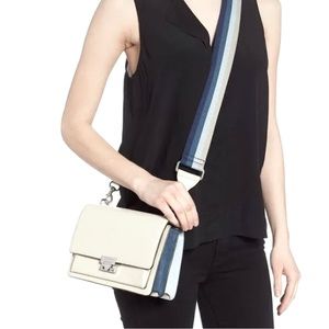 Rebecca Minkoff Christy GuitarStrap Crossbody bag - white blue